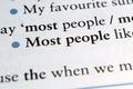 Most people phrase in English textbook