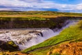 The most picturesque waterfall in Iceland - Gullfoss Royalty Free Stock Photo