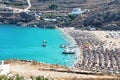 Super Paradise Beach is the most famous beach on the island of Mykonos.