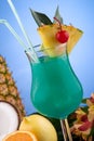 Most popular cocktails series - Blue Hawaiian Royalty Free Stock Photo