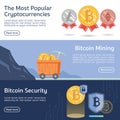 The most popular cryptocurrency banner vector