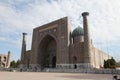 Uzbekistan Samarkand Veiw at Registan and Ulugh Beg and Tilya-Kori Madrasahs