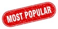most popular sign. most popular grunge stamp. Royalty Free Stock Photo