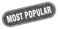 most popular sign. most popular grunge stamp. Royalty Free Stock Photo