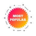 Most popular sign icon. Bestseller symbol. Vector Royalty Free Stock Photo