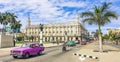 Havana .,Cuba Colorful cars in a row Royalty Free Stock Photo