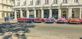 Havana .,Cuba Colorful cars in a row Royalty Free Stock Photo