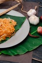 The most popular Thai food What we call `Pad Thai`