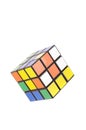 Rubik`s cube isolated on the white background Royalty Free Stock Photo