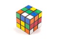 Rubik`s cube isolated on the white background