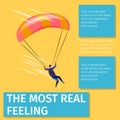 The Most Real Feeling Banner with Skydiver Flying