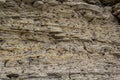 Most of the rocks exposed at the surface of Earth are sedimentary rock. Sedimentary rocks are formed particle by particle and bed Royalty Free Stock Photo