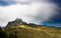 Most scenic mountain from Romania, Ciucas mountains in summer mist Royalty Free Stock Photo