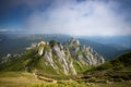Most scenic mountain from Romania, Ciucas mountains in summer mist Royalty Free Stock Photo