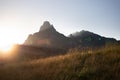 Most scenic mountain from Romania, Ciucas mountains in summer sunset Royalty Free Stock Photo