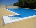 Typical public swimming pool in La Coronada, Extremadura - Spain Royalty Free Stock Photo