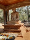 The statue of Samadhi Buddha in Anuradhapura Sri lanka Royalty Free Stock Photo