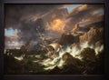 Painting sea storm at Louvre Lens, France Royalty Free Stock Photo