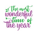 The most wanderful time of the year typography t shirt design, marry christmas