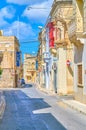 The typical Maltese housing in Mosta town