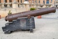 Mosta, Malta - May 11, 2017: Old canon near Rotunda of Mosta.