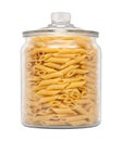 Mostaccioli Pasta in a Glass Apothecary Jar