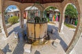 Fountain-sadirvan inside in the courtyard of the Mosque Koski Mehmed Pasha, Mostar, Bosnia and Herzegovina Royalty Free Stock Photo