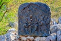 Relief With Christ On A Stone Pictures on a mountain hike path