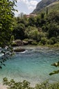 Mostar, Bosnia and Herzegovina, Europe, old city, Neretva, river, rafting, nature, green, skyline, sport, outdoor Royalty Free Stock Photo