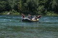 Mostar, Bosnia and Herzegovina, Europe, old city, Neretva, river, rafting, nature, green, skyline, sport, outdoor Royalty Free Stock Photo