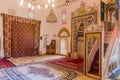 MOSTAR, BOSNIA AND HERZEGOVINA - JUNE 10, 2019: Interior of Koski Mehmed Pasha Mosque in Mostar, Bosnia and Herzegovi Royalty Free Stock Photo