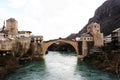 Old bridge Stari Most of Mostar, Bosnia and Herzegovina, Europe Royalty Free Stock Photo