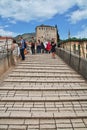 Mostar, Bosnia and Herzegovina - 03 May 2018: Stari Most - the old bridge in Mostar, Bosnia and Herzegovina Royalty Free Stock Photo