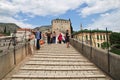 Mostar, Bosnia and Herzegovina - 03 May 2018: Stari Most - the old bridge in Mostar, Bosnia and Herzegovina Royalty Free Stock Photo