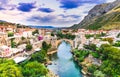 Mostar, Stari Most bridge in Bosnia and Herzegovina Royalty Free Stock Photo