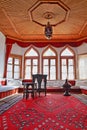 The interior of Muslibegovic House Kajtaz, a well preserved wooden Ottoman house converted in a Museum