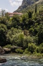 Mostar, Bosnia and Herzegovina, Europe, old city, Neretva, river, rafting, nature, green, skyline, sport, outdoor Royalty Free Stock Photo