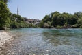 Mostar, Bosnia and Herzegovina, Europe, old city, Neretva, river, rafting, nature, green, skyline, sport, outdoor Royalty Free Stock Photo