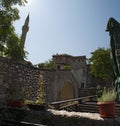 Mostar, skyline, bridge, Kriva Cuprija, Sloping Bridge, Neretva, river, mosque, minaret, Bosnia and Herzegovina, Europe