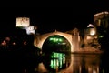 Mostar Bridge in Bosnia - Night scene