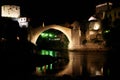 Mostar Bridge - Night scene Royalty Free Stock Photo