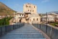 Mostar bridge over the Neretva river Royalty Free Stock Photo