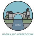 Mostar. Cities and towns in Bosnia and Herzegovina