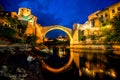 Mostar city night view