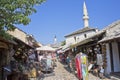 Mostar, Old city street view, Bosnia-Herzegovina, Balkans, Europe