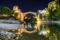 Mostar Skyline at Night