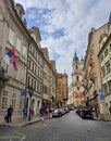 Mostecka street in the Mala Strana district in Prague