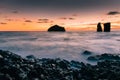 Mosteiros beach at sunset in Azores islands