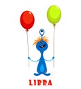 Funny monsters horoscope - Libra - Vector