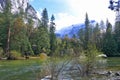 Mirror Lake below Half Dome in Yosemite National Park, California Royalty Free Stock Photo